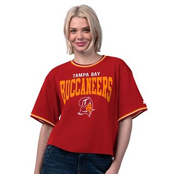 Women's Starter Red Tampa Bay Buccaneers Vintage Ace Cropped T-Shirt