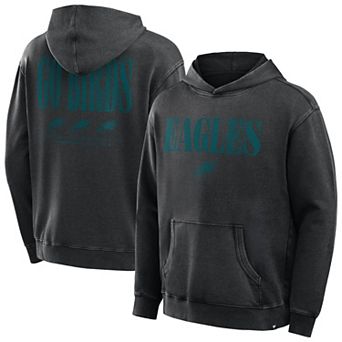 Men's Fanatics Black Philadelphia Eagles Big & Tall Relaxed Intense Rivalry Washed Hoodie