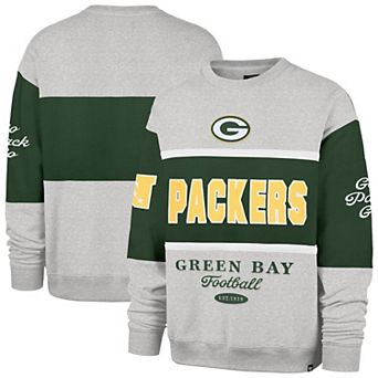 Men's '47 Green/Gray Green Bay Packers Blockfield Maximalist Sweatshirt