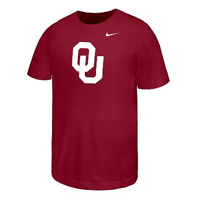 Youth Nike Crimson Oklahoma Sooners Logo T-Shirt