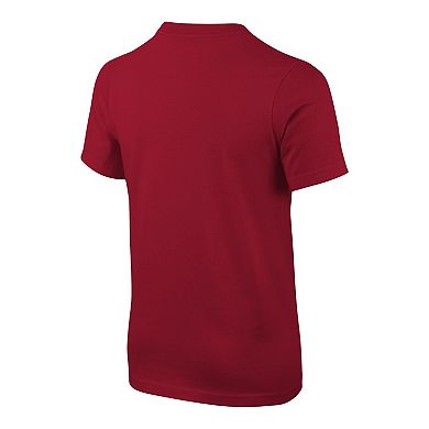 Youth Nike Crimson Oklahoma Sooners Logo T-Shirt