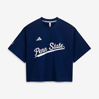 Women's adidas Navy Penn State Nittany Lions Cropped Baseball Fashion Jersey