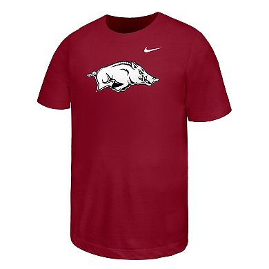 Youth Nike Cardinal Arkansas Razorbacks Logo T-Shirt