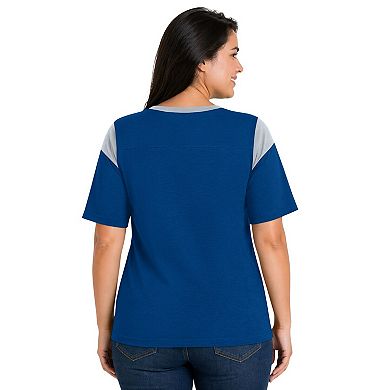 Women's Starter Royal Indianapolis Colts Plus Size Linebacker T-Shirt