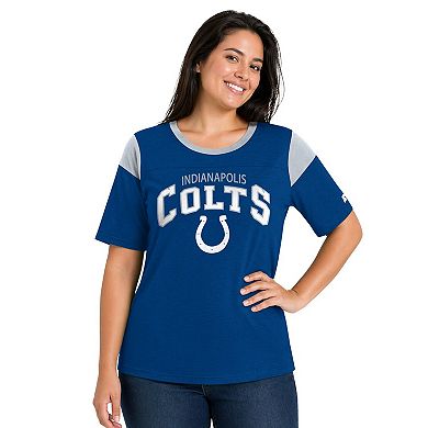 Women's Starter Royal Indianapolis Colts Plus Size Linebacker T-Shirt