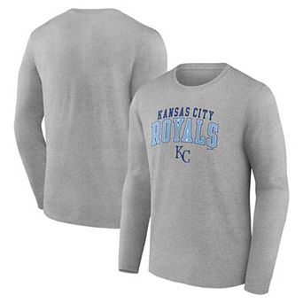 Men's Fanatics Heather Gray Kansas City Royals Iconic Long Sleeve T-Shirt