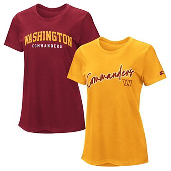 Women's Starter Burgundy/Gold Washington Commanders T-Shirt Combo Pack