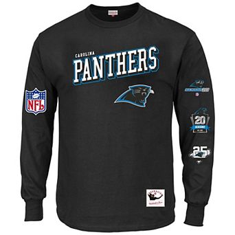 Men's Mitchell & Ness Black Carolina Panthers Big & Tall Training Camp Long Sleeve T-Shirt