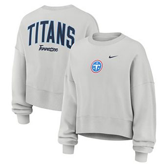 Women's Nike Gray Tennessee Titans Oversized Primetime Phoenix Fleece Sweatshirt