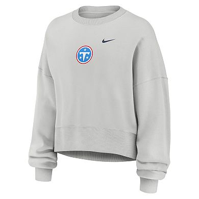 Women's Nike Gray Tennessee Titans Oversized Primetime Phoenix Fleece Sweatshirt
