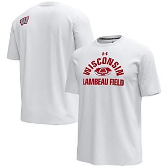Men's Under Armour White Wisconsin Badgers 2026 Lambeau Field Collection Icon T-Shirt