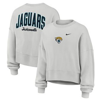 Women's Nike Gray Jacksonville Jaguars Oversized Primetime Phoenix Fleece Sweatshirt