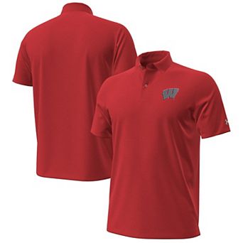 Men's Under Armour Red Wisconsin Badgers 2026 Lambeau Field Collection Playoff Performance Polo