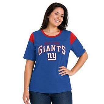 Women's Starter Royal New York Giants Plus Size Linebacker T-Shirt