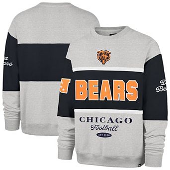 Men's '47 Navy/Gray Chicago Bears Blockfield Maximalist Sweatshirt
