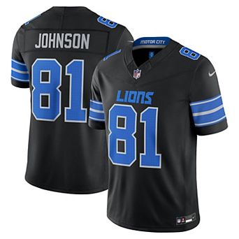 Men's Nike Calvin Johnson Black Detroit Lions Alternate Vapor F.U.S.E. Stitched Retired Limited Jersey