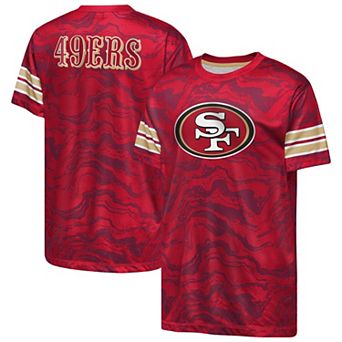 Youth Outerstuff Scarlet San Francisco 49ers Slant Route Performance T-Shirt
