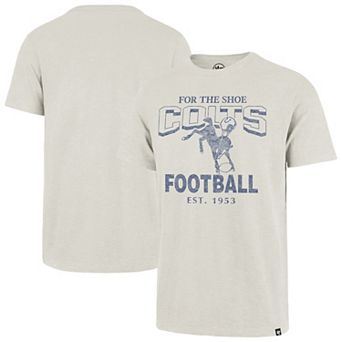 Men's '47 Natural Indianapolis Colts Head On Scrum T-Shirt
