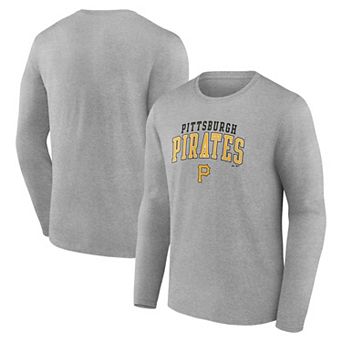 Men's Fanatics Heather Gray Pittsburgh Pirates Iconic Long Sleeve T-Shirt