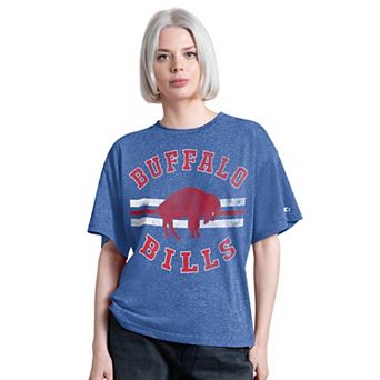 Women's Starter Royal Buffalo Bills Vintage Jump Shot Boyfriend Tri-Blend T-Shirt