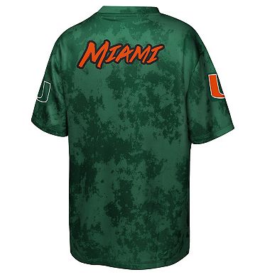 Youth Outerstuff Green Miami Hurricanes Off-Side Sublimated T-Shirt