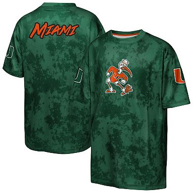 Youth Outerstuff Green Miami Hurricanes Off-Side Sublimated T-Shirt