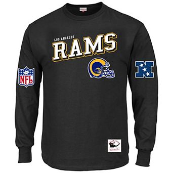 Men's Mitchell & Ness Black Los Angeles Rams Big & Tall Training Camp Long Sleeve T-Shirt