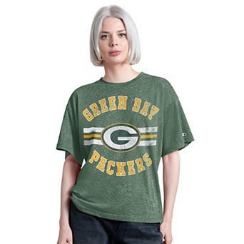 Women's Starter Green Green Bay Packers Jump Shot Boyfriend Tri-Blend T-Shirt
