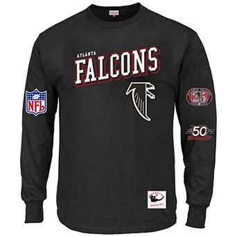 Men's Mitchell & Ness Black Atlanta Falcons Big & Tall Training Camp Long Sleeve T-Shirt