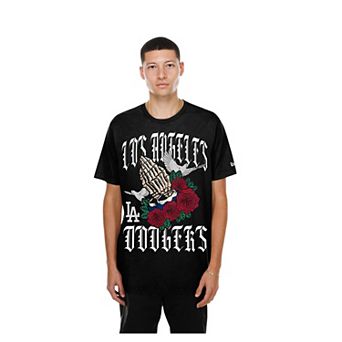 Men's New Era Black Los Angeles Dodgers Lifestyle Blessed Aesthetic T-Shirt