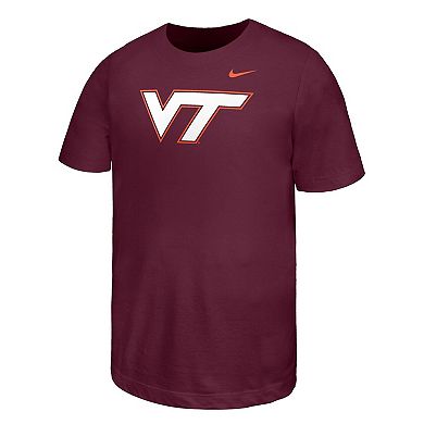Youth Nike Maroon Virginia Tech Hokies Logo T-Shirt