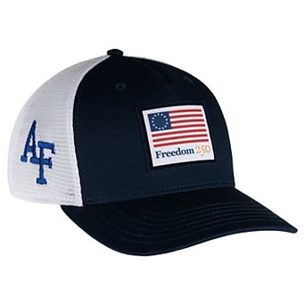 Unisex Ahead Navy Air Force Falcons Americana Wave Rider Trucker Adjustable Hat
