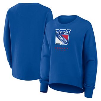 Women's Fanatics Blue New York Rangers Oversized Breakaway Sweatshirt