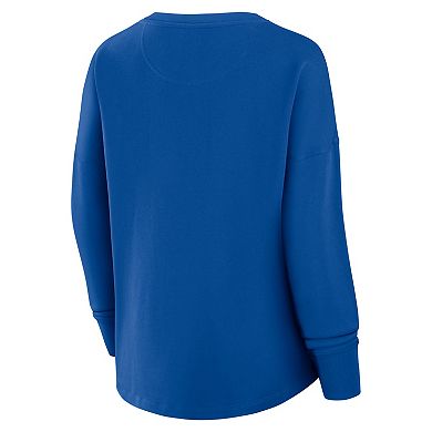 Women's Fanatics Blue New York Rangers Oversized Breakaway Sweatshirt