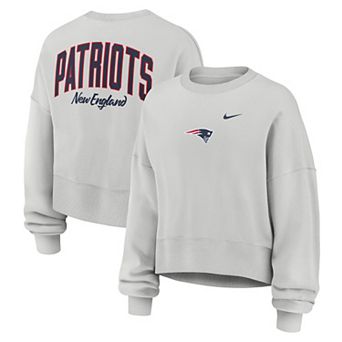 Women's Nike Gray New England Patriots Oversized Primetime Phoenix Fleece Sweatshirt