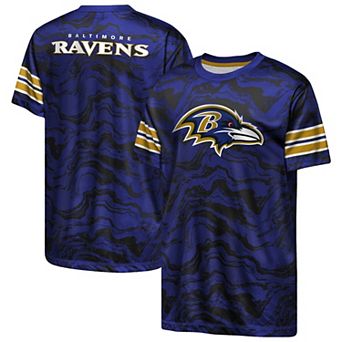 Youth Outerstuff Purple Baltimore Ravens Slant Route Performance T-Shirt