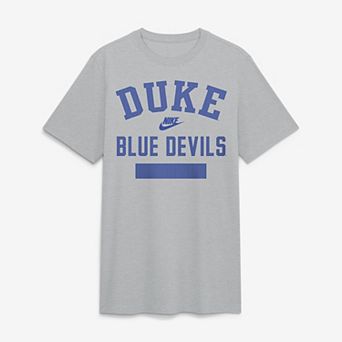 Men's Nike Heather Gray Duke Blue Devils Arch Wordmark Legacy Tri-Blend T-Shirt