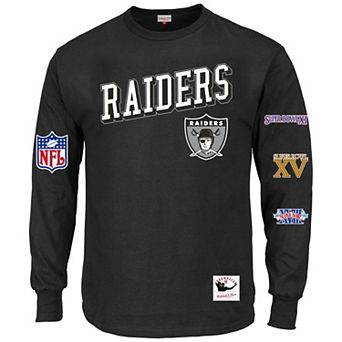 Men's Mitchell & Ness Black Las Vegas Raiders Big & Tall Training Camp Long Sleeve T-Shirt