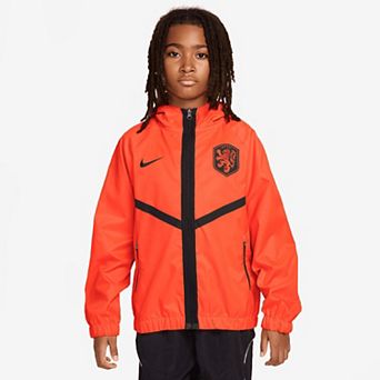 Youth Nike Orange Netherlands National Team 2026 Anthem Full-Zip Hooded Jacket
