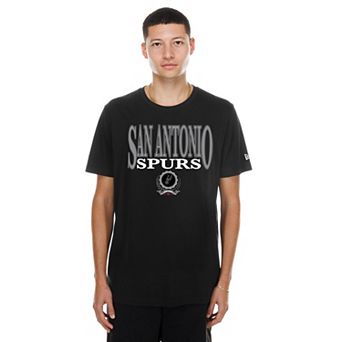 Men's New Era Black San Antonio Spurs Chest Stamp T-Shirt
