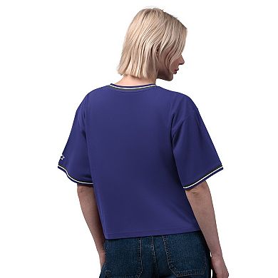Women's Starter Purple Baltimore Ravens Ace Cropped T-Shirt