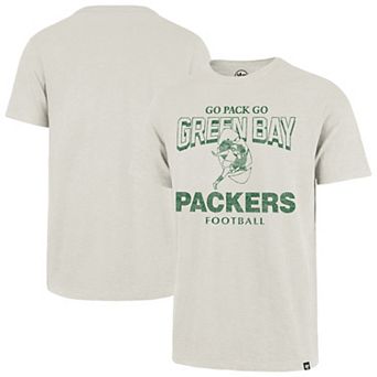 Men's '47 Natural Green Bay Packers Head On Scrum T-Shirt