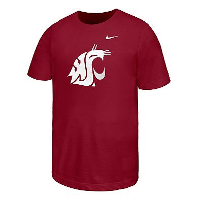 Youth Nike Crimson Washington State Cougars Logo T-Shirt