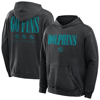 Men's Fanatics Black Miami Dolphins Big & Tall Relaxed Intense Rivalry Washed Hoodie