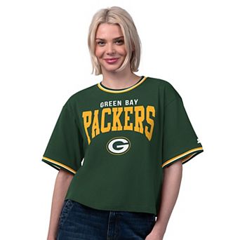 Women's Starter Green Green Bay Packers Ace Cropped T-Shirt