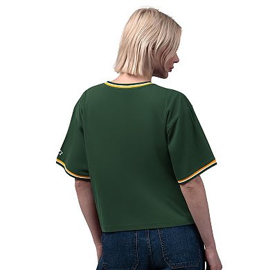 Women's Starter Green Green Bay Packers Ace Cropped T-Shirt