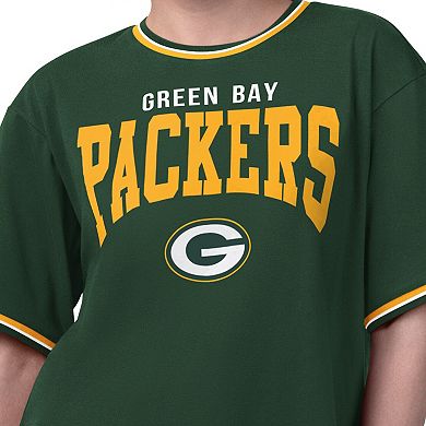 Women's Starter Green Green Bay Packers Ace Cropped T-Shirt