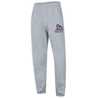 Men's Champion Heather Gray James Madison Dukes Powerblend Fleece Team Sweatpants