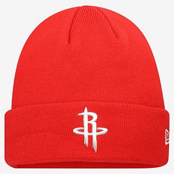 Men's New Era Red Houston Rockets Cuffed Knit Hat