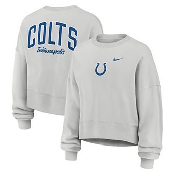 Women's Nike Gray Indianapolis Colts Oversized Primetime Phoenix Fleece Sweatshirt